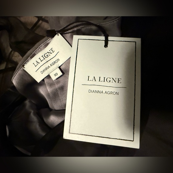 NWT La Ligne x Dianna Agron Audrey Dress in Black Size 10 - Picture 13 of 13